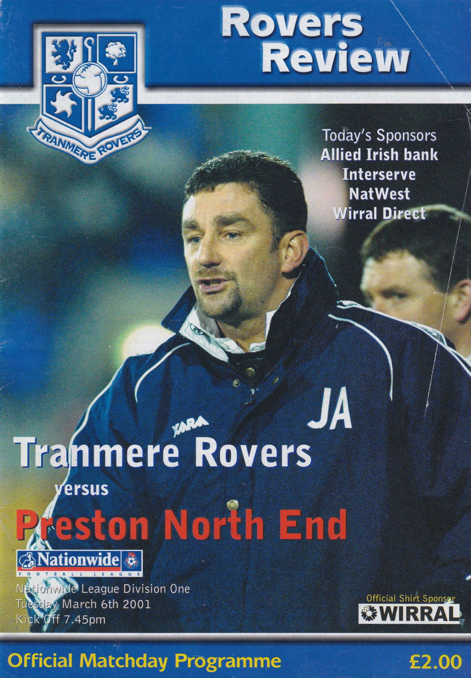 Tranmere Rovers v Preston North End match programme
